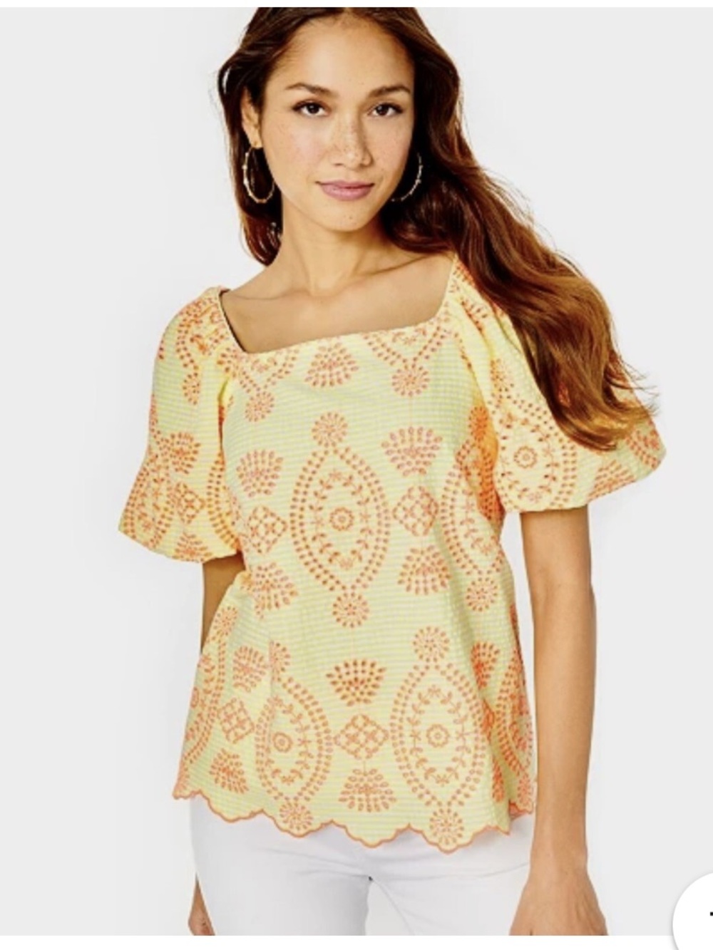 NWOT Lilly Pulitzer Lettie Eyelet Top